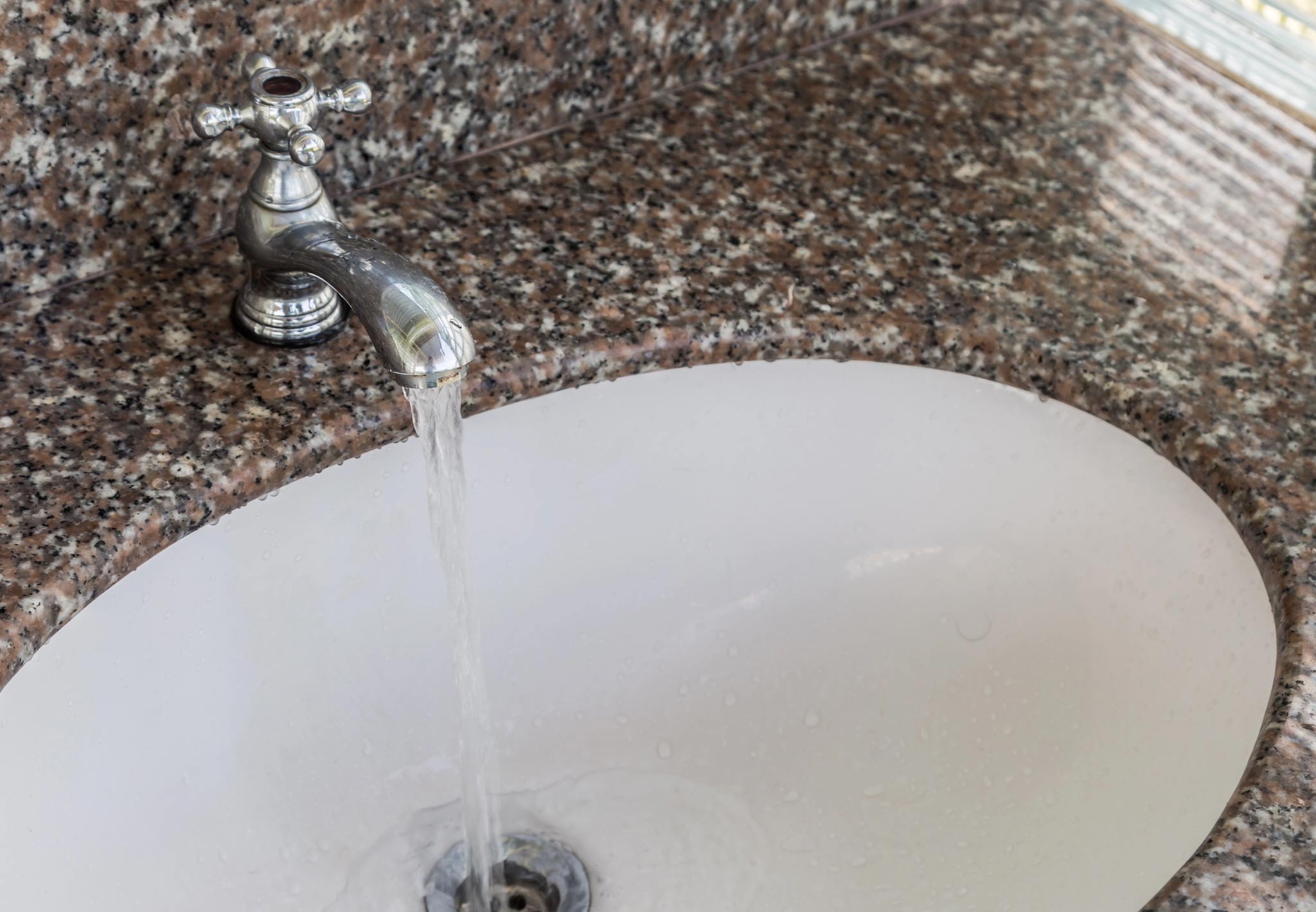water pressure from the faucet