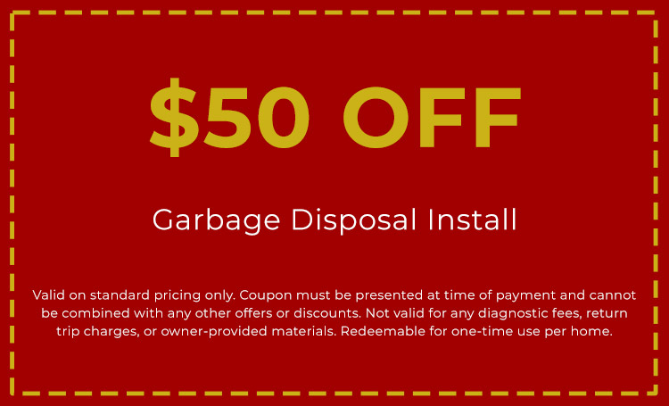 Discount for Garbage Disposal Install